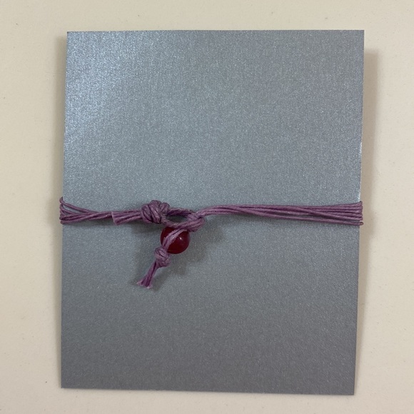 Dogeared | Sterling Silver Peace Sign Bracelet on Purple String - Picture 2 of 2